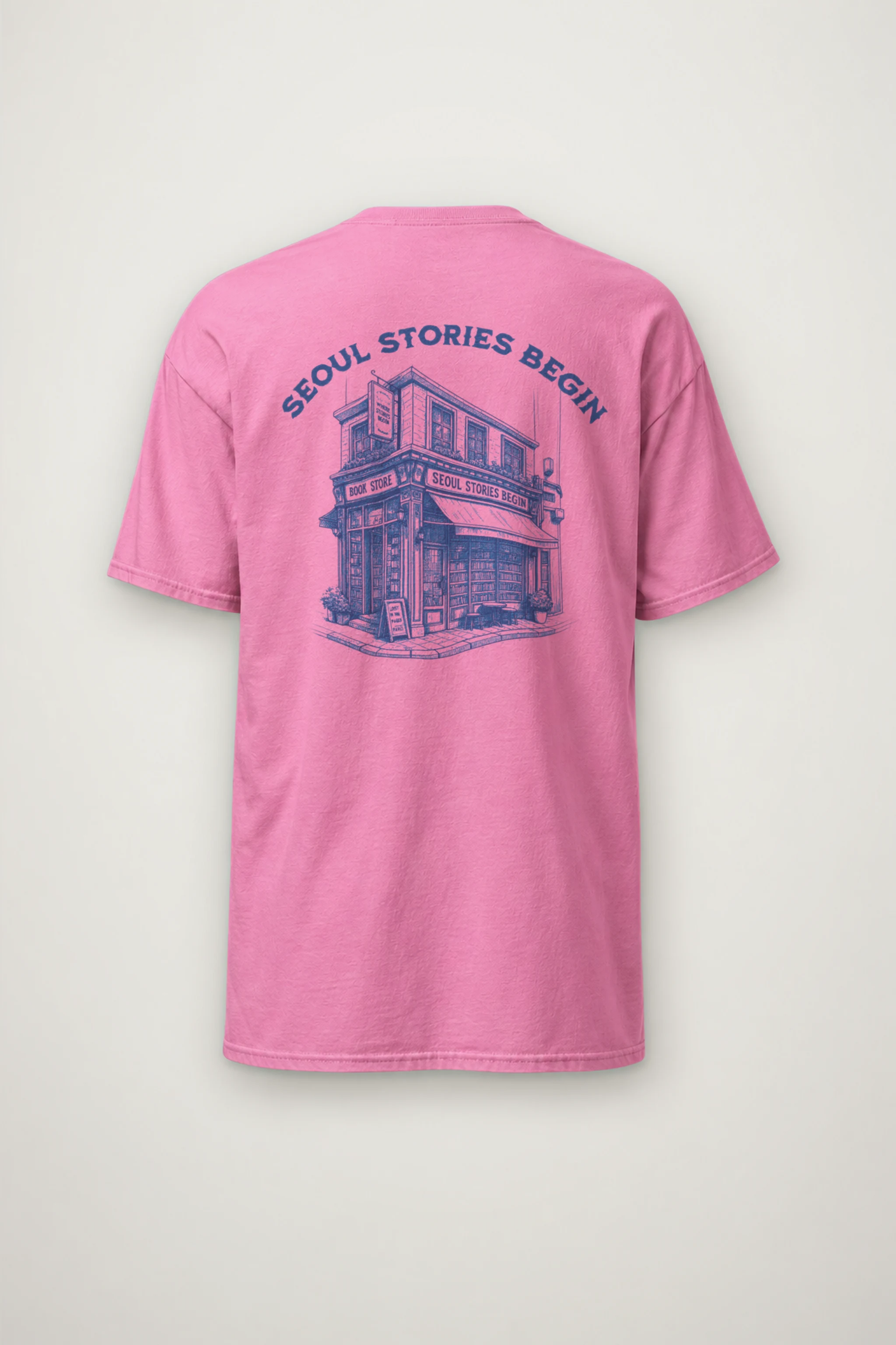 "Seoul Stories Begin" Heavyweight Unisex Crewneck T-shirt