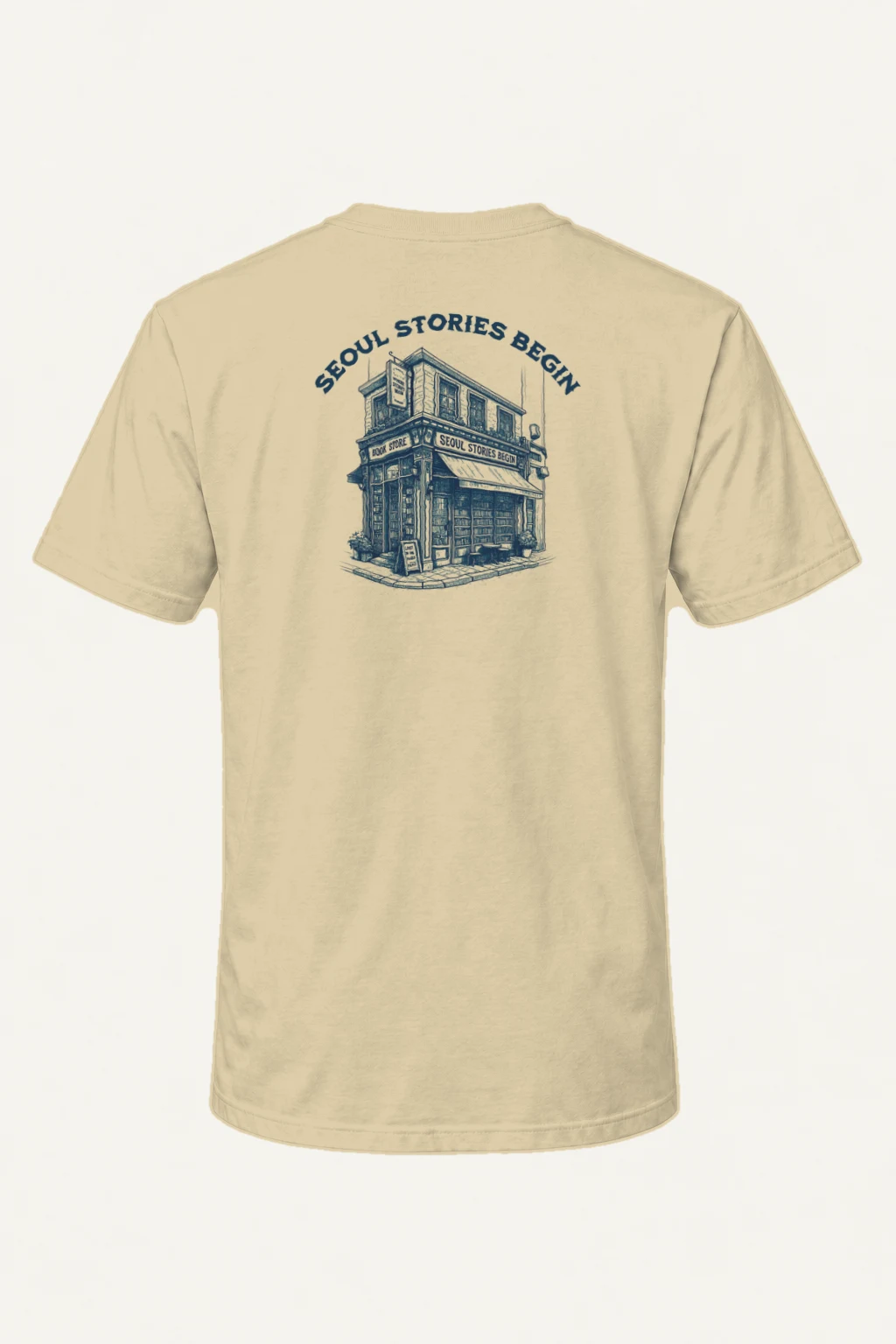 "Seoul Stories Begin" Heavyweight Unisex Crewneck T-shirt | Gildan 5000