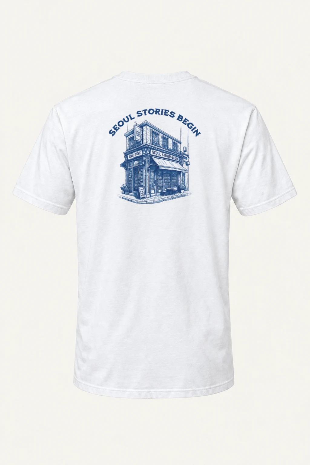 "Seoul Stories Begin" Heavyweight Unisex Crewneck T-shirt | Gildan 5000