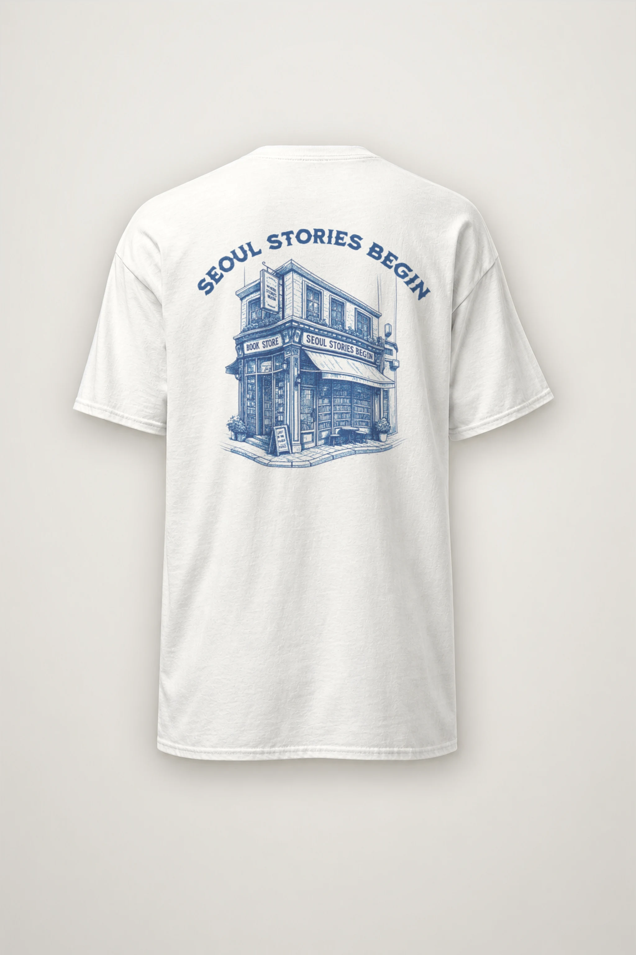 "Seoul Stories Begin" Heavyweight Unisex Crewneck T-shirt