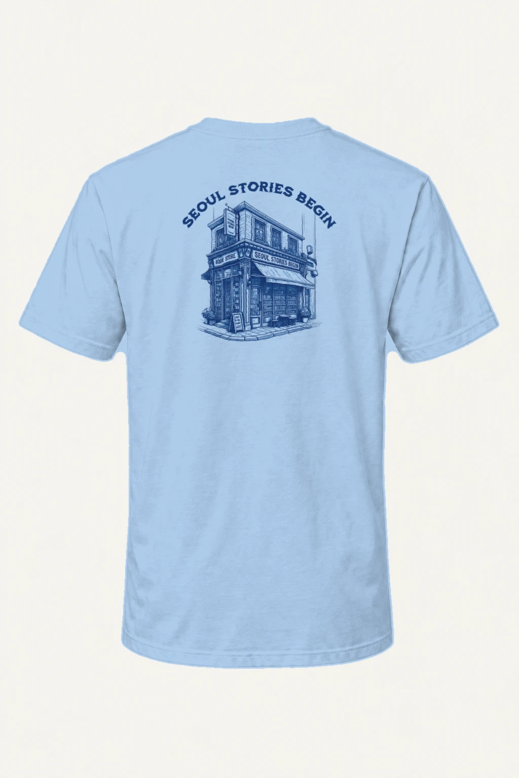 "Seoul Stories Begin" Heavyweight Unisex Crewneck T-shirt | Gildan 5000