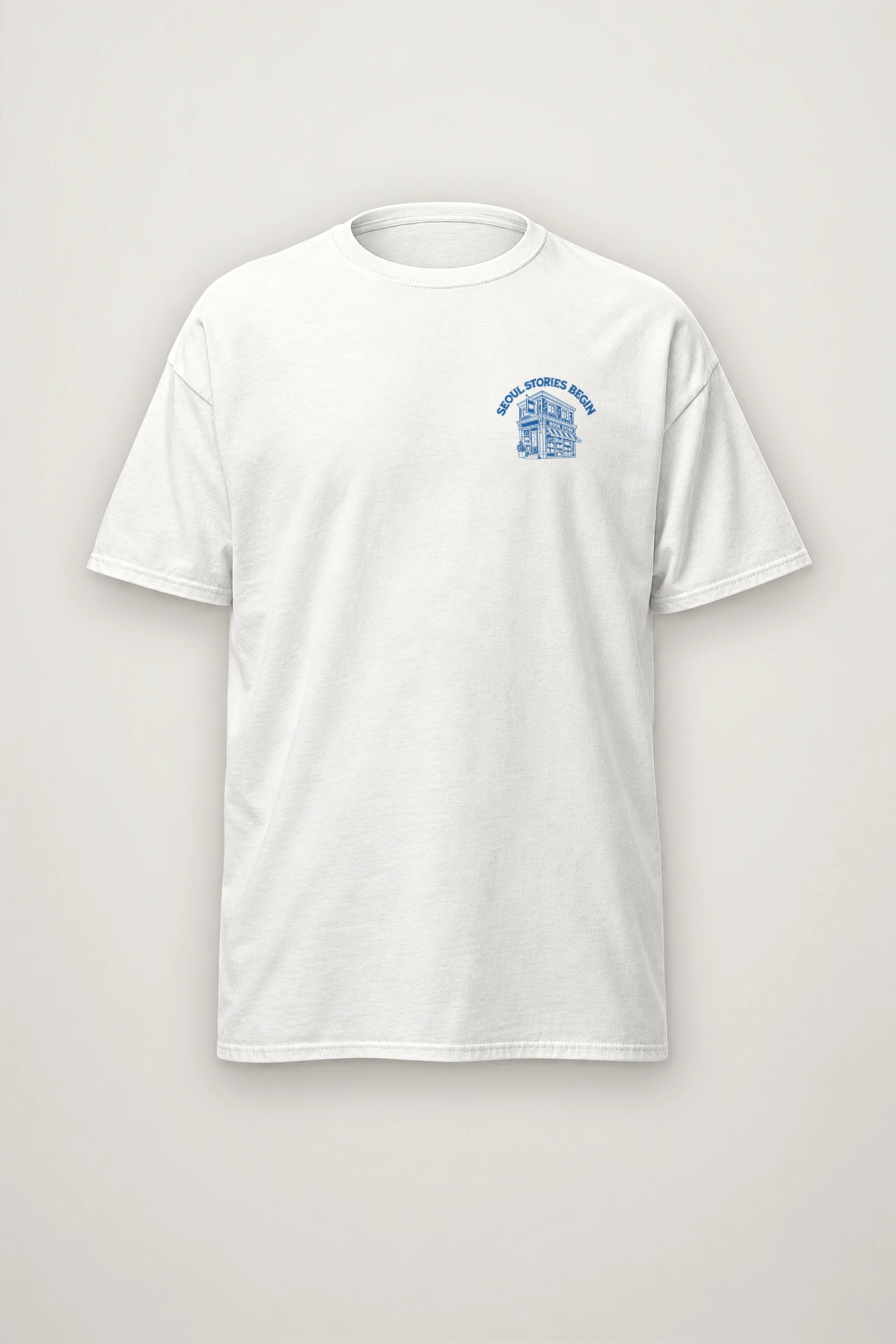 "Seoul Stories Begin" Heavyweight Unisex Crewneck T-shirt