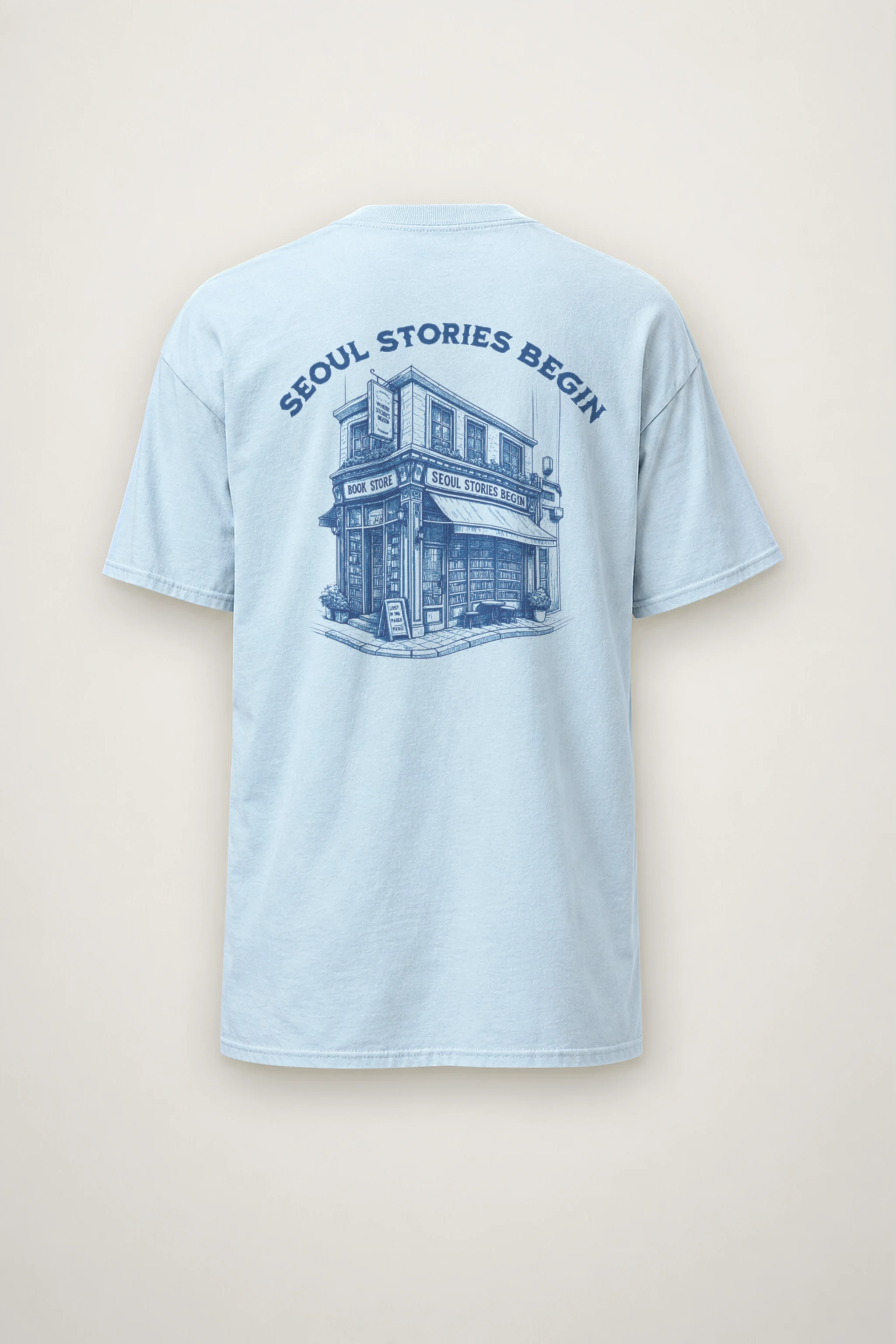 "Seoul Stories Begin" Heavyweight Unisex Crewneck T-shirt