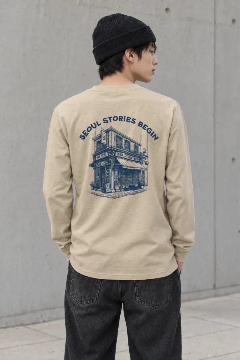 "Seoul Stories Begin" Unisex Longsleeve T-shirt | Gildan 2400