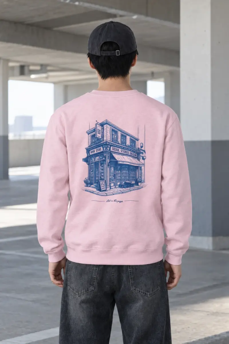 "Seoul Stories Bookstore" Heavy Blend Unisex Crewneck Sweatshirt