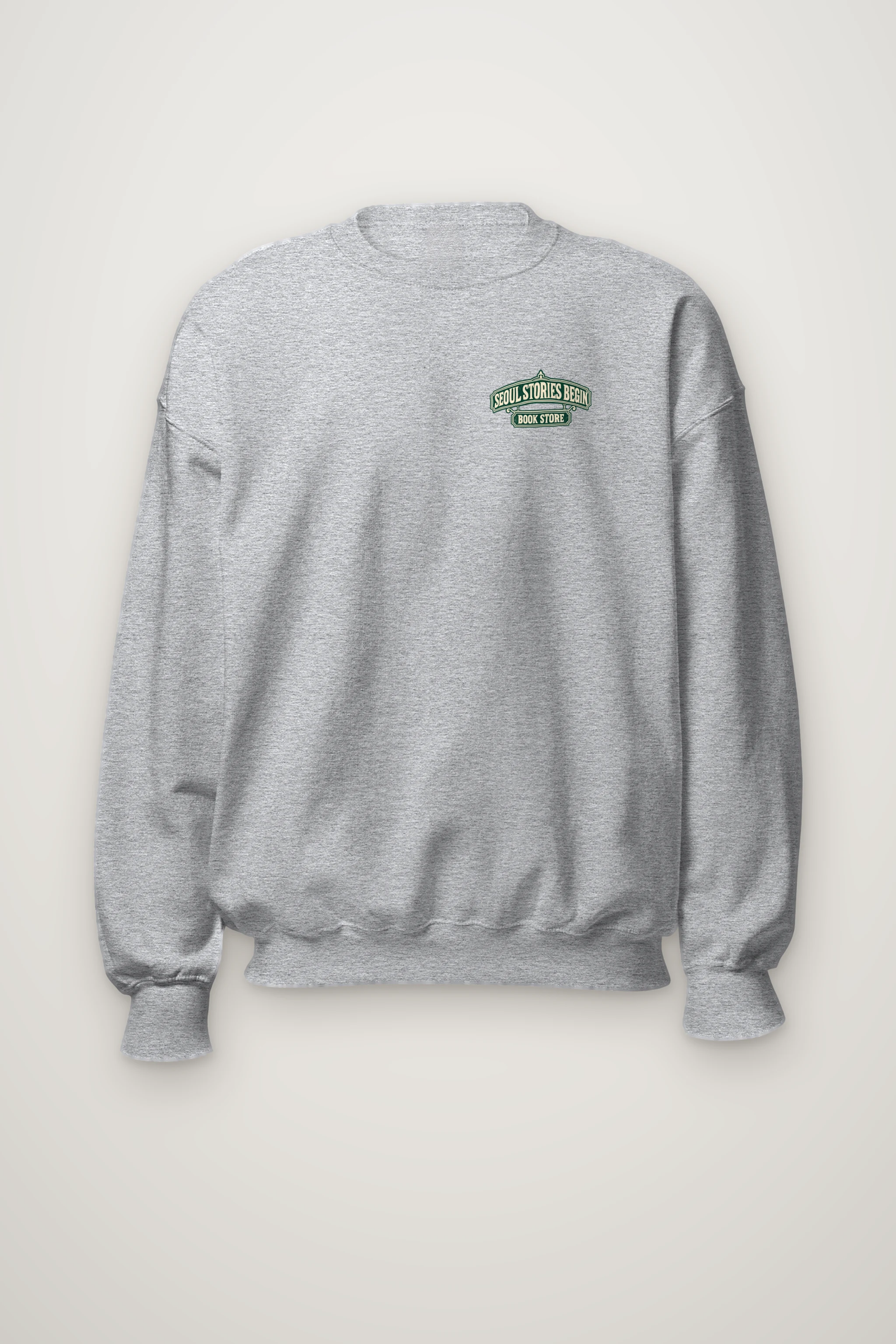 "Seoul Stories Bookstore" Heavy Blend Unisex Crewneck Sweatshirt