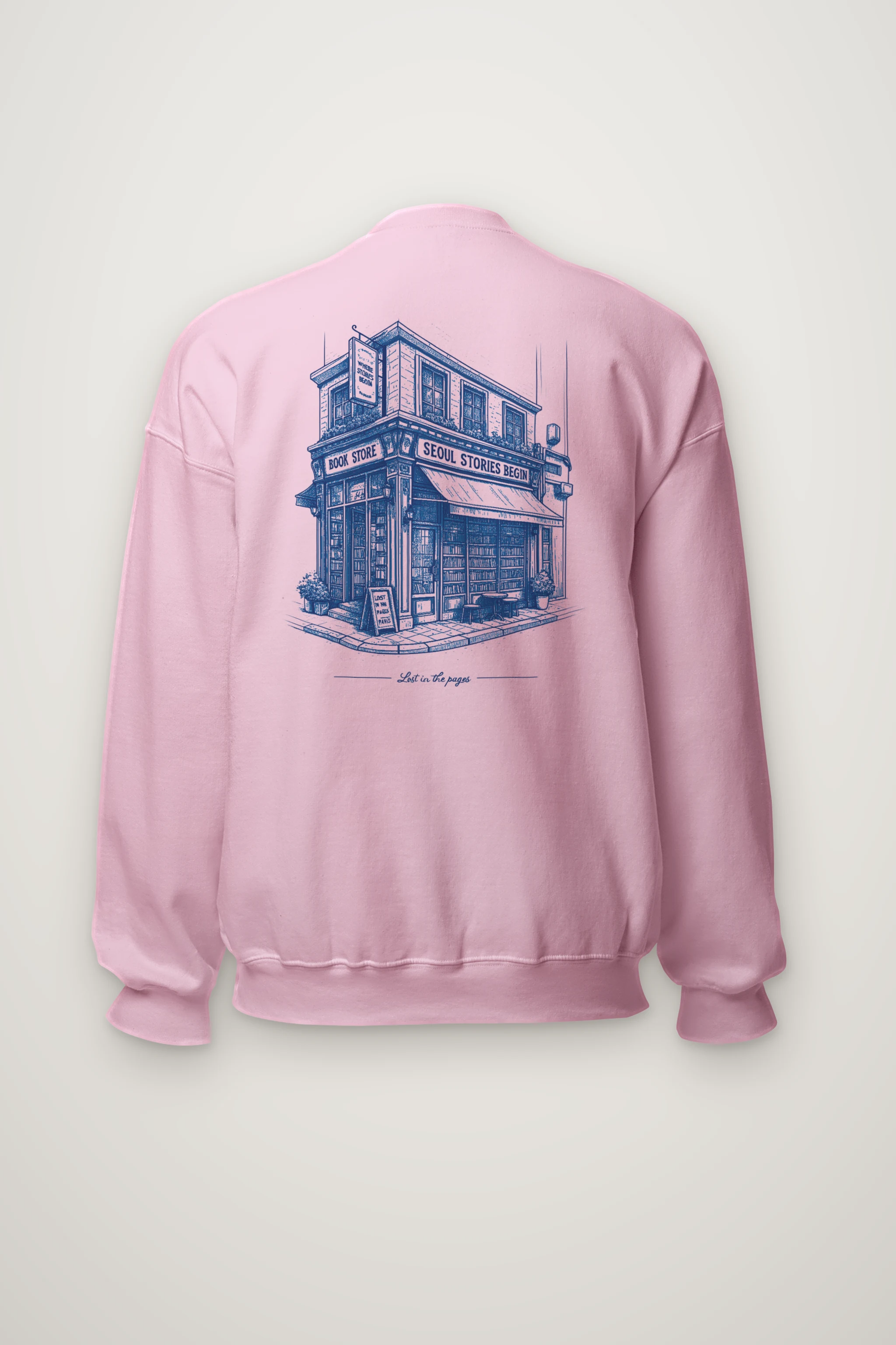 "Seoul Stories Bookstore" Heavy Blend Unisex Crewneck Sweatshirt