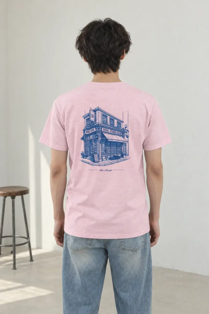 "Seoul Stories Bookstore" Heavyweight Unisex Crewneck T-shirt