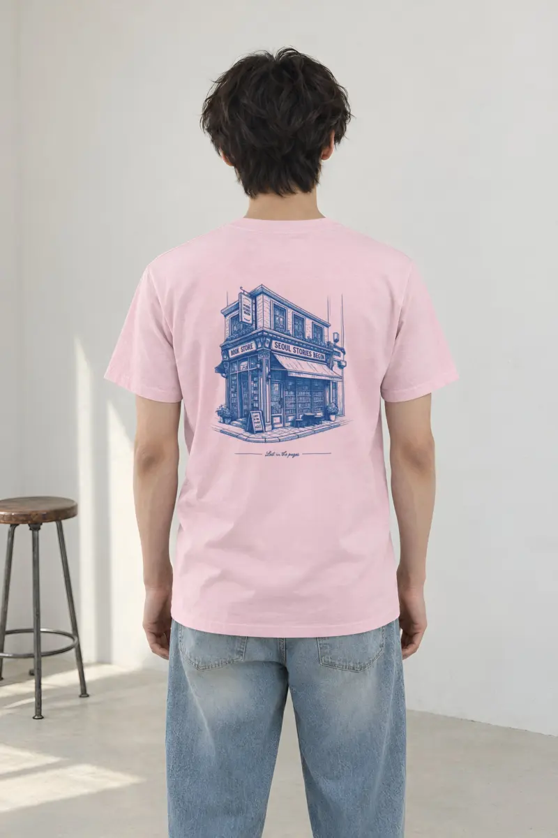 "Seoul Stories Bookstore" Heavyweight Unisex Crewneck T-shirt