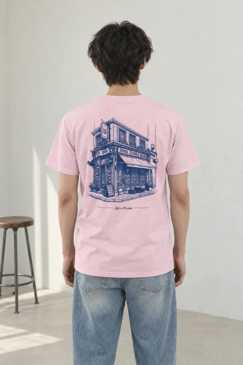 "Seoul Stories Bookstore" Heavyweight Unisex Crewneck T-shirt | Gildan 5000