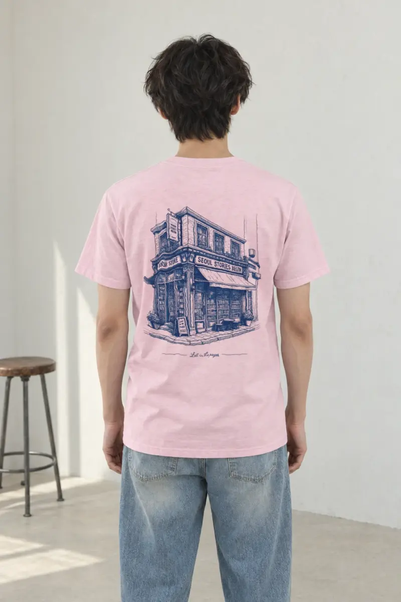 "Seoul Stories Bookstore" Heavyweight Unisex Crewneck T-shirt