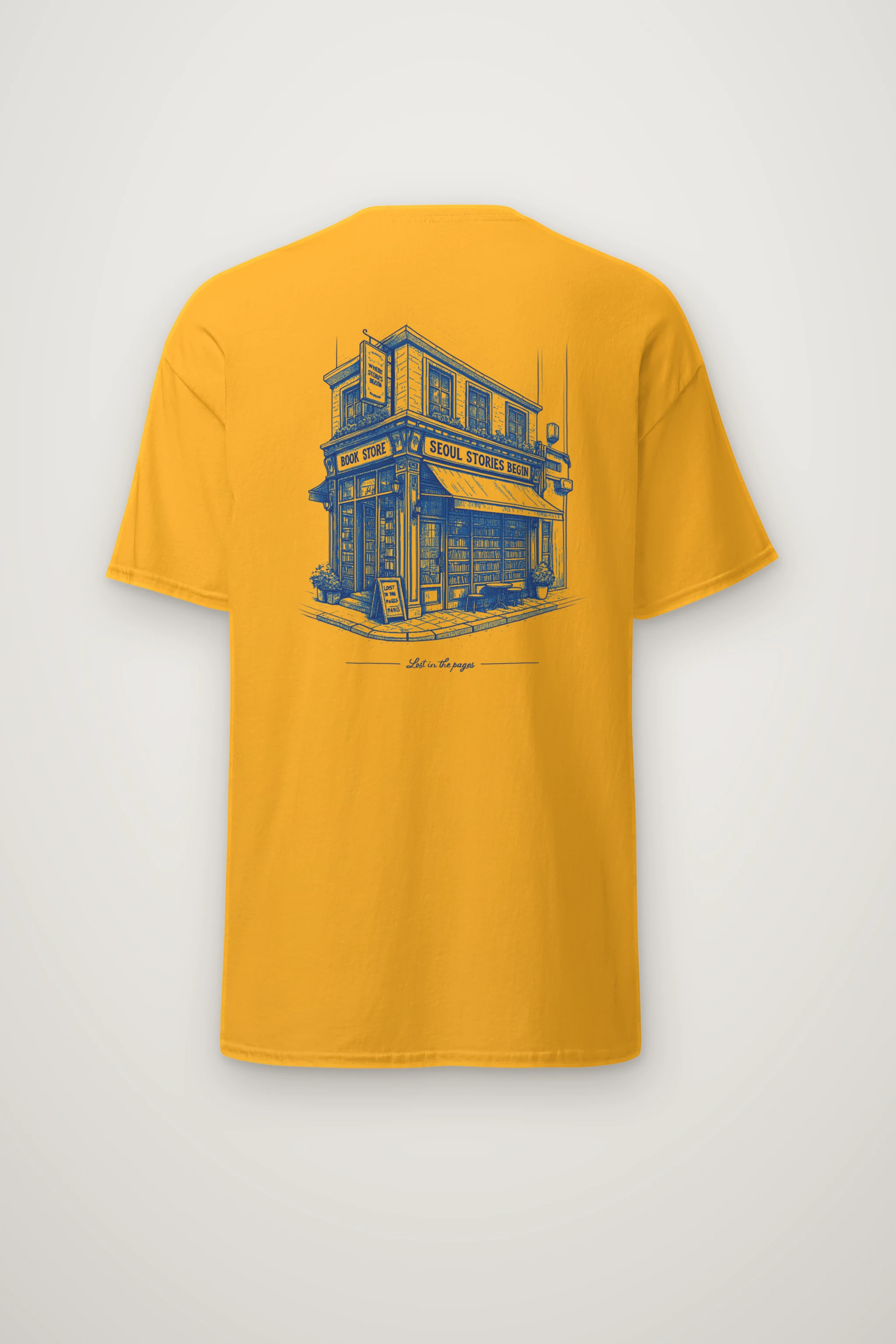 "Seoul Stories Bookstore" Heavyweight Unisex Crewneck T-shirt