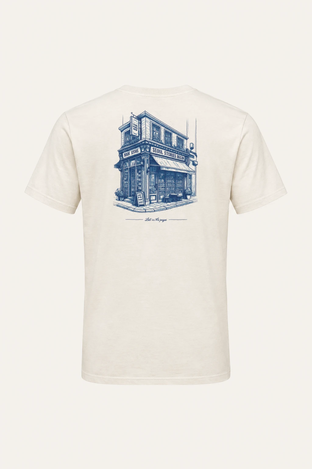 "Seoul Stories Bookstore" Heavyweight Unisex Crewneck T-shirt | Gildan 5000