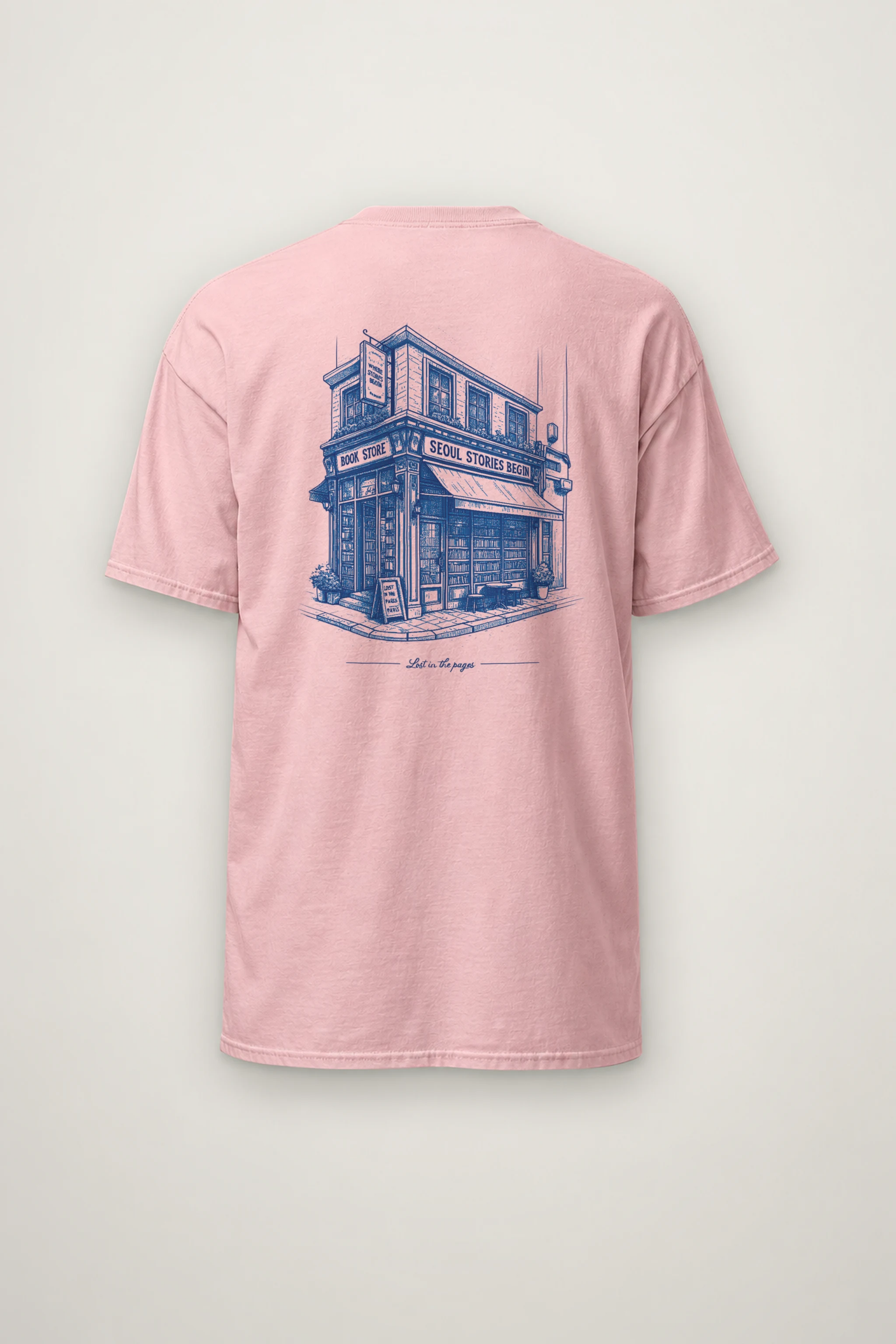 "Seoul Stories Bookstore" Heavyweight Unisex Crewneck T-shirt
