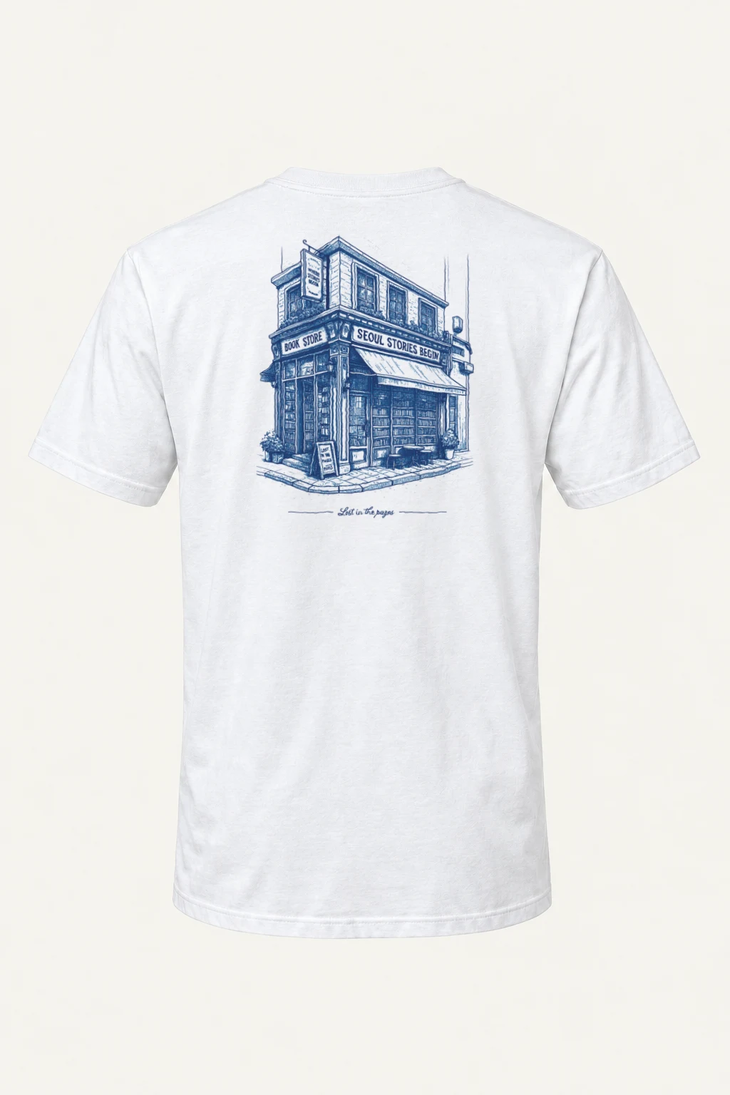 "Seoul Stories Bookstore" Heavyweight Unisex Crewneck T-shirt | Gildan 5000