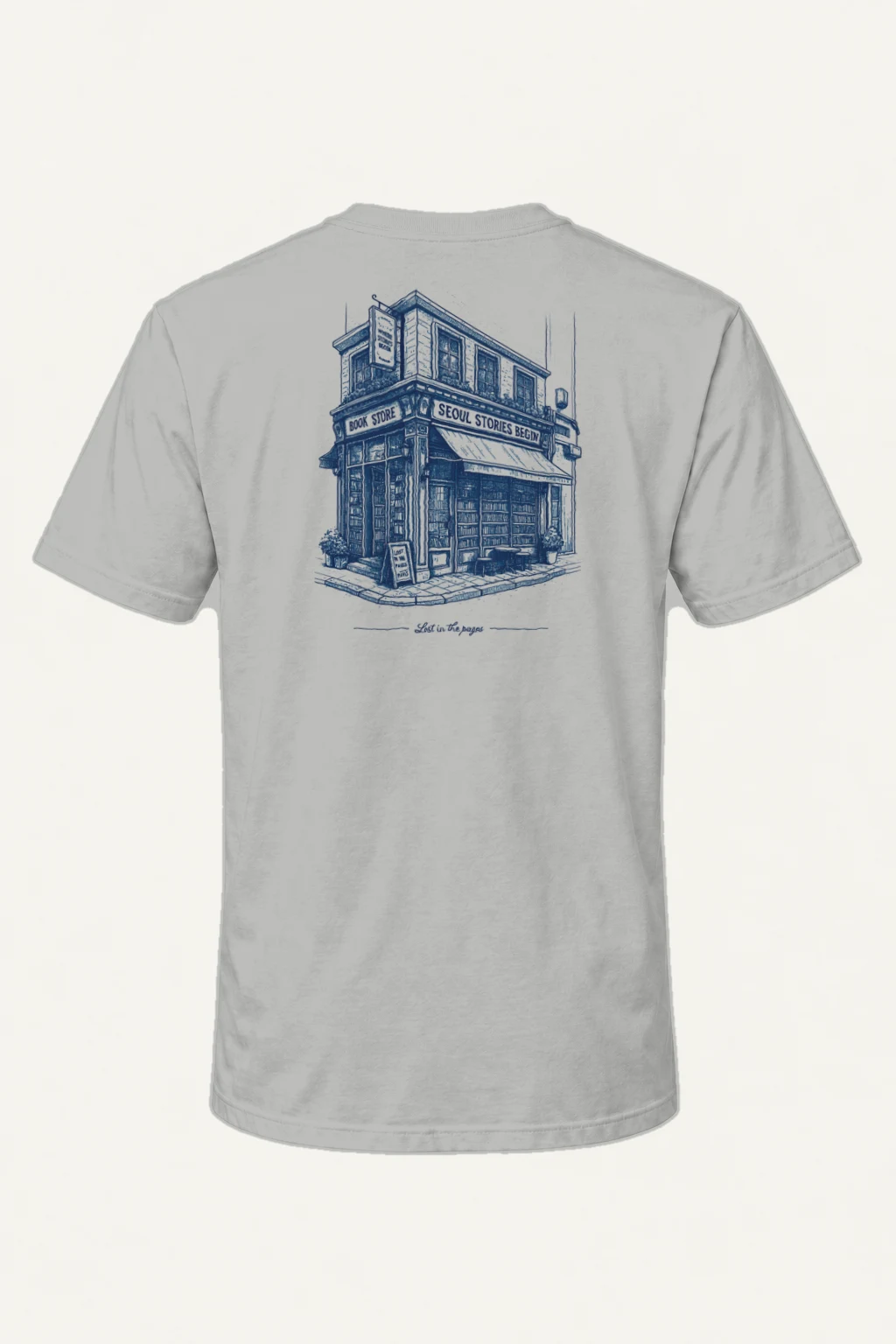 "Seoul Stories Bookstore" Heavyweight Unisex Crewneck T-shirt | Gildan 5000