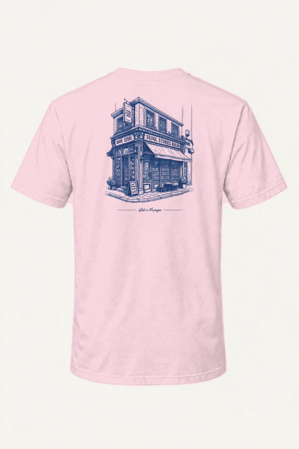"Seoul Stories Bookstore" Heavyweight Unisex Crewneck T-shirt | Gildan 5000
