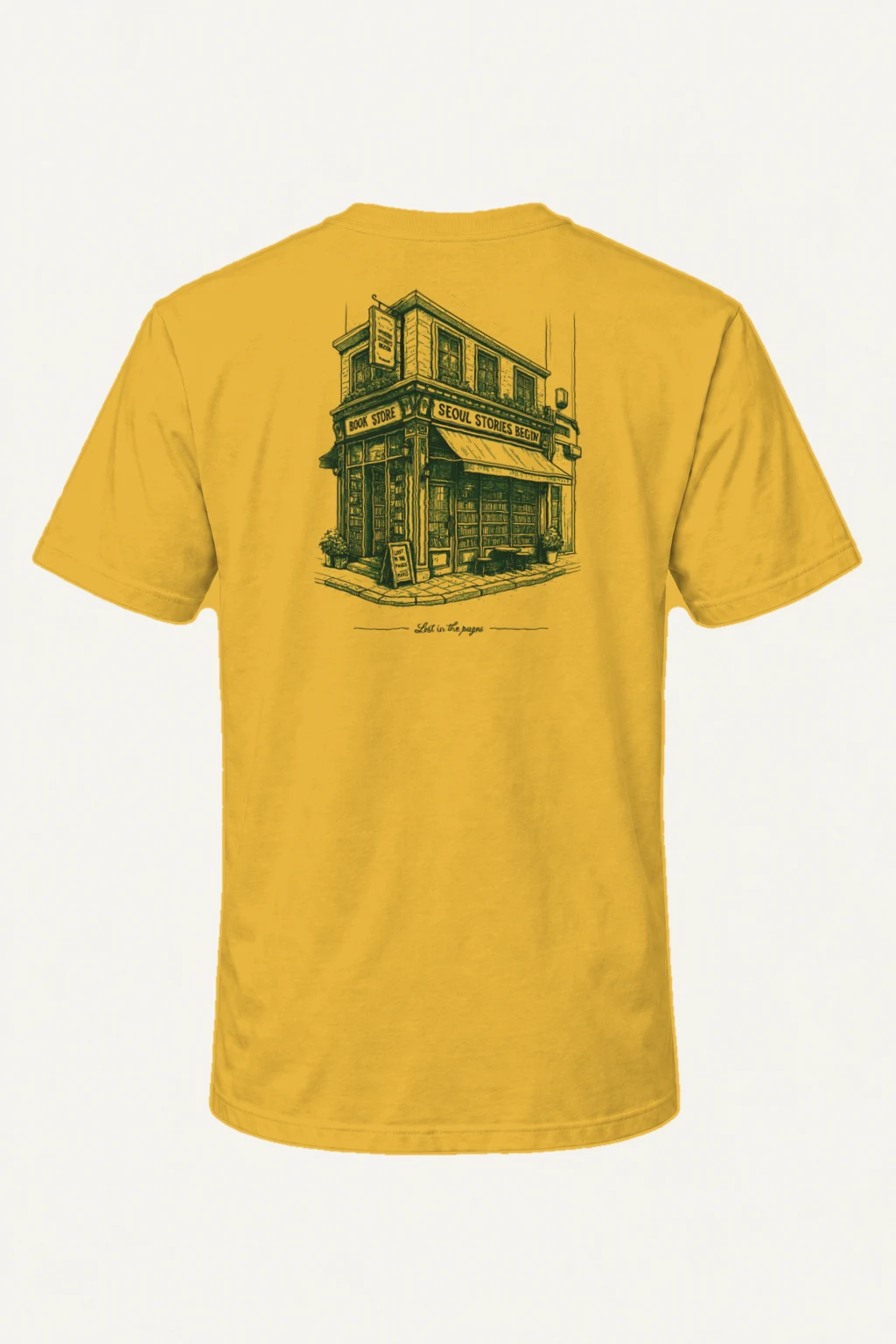 "Seoul Stories Bookstore" Heavyweight Unisex Crewneck T-shirt | Gildan 5000