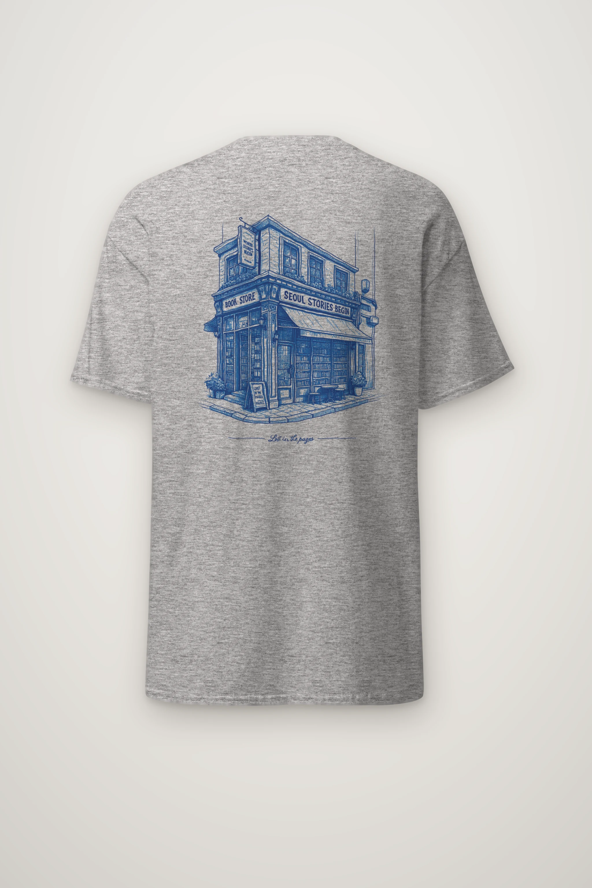 "Seoul Stories Bookstore" Heavyweight Unisex Crewneck T-shirt