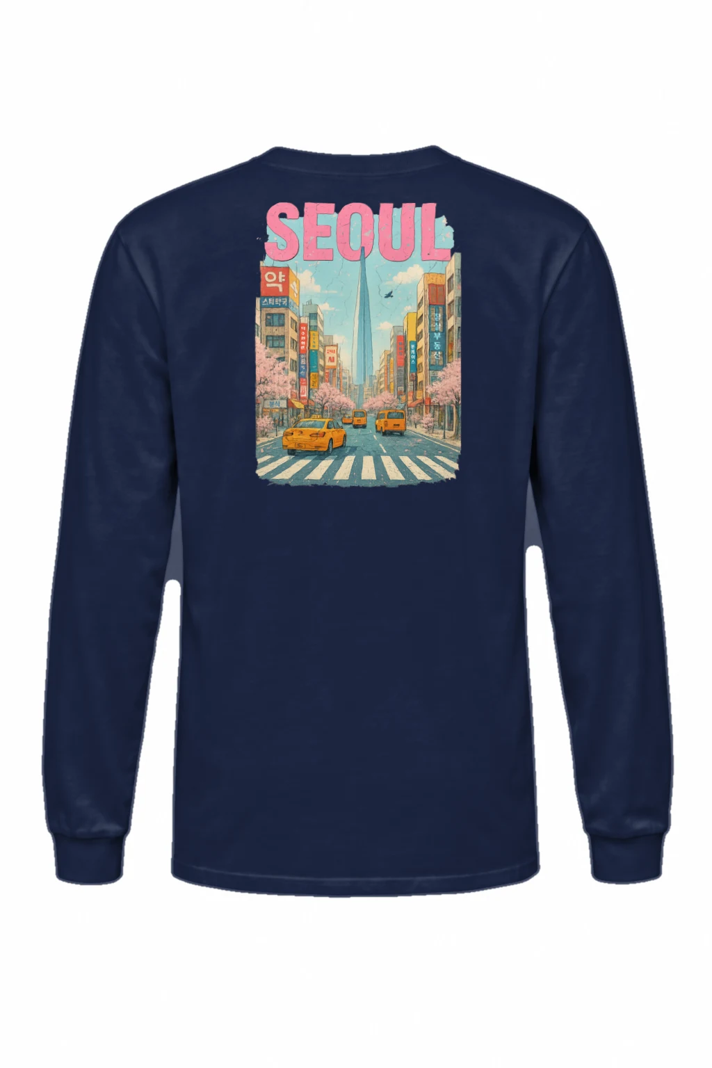 "Seoul Street Bloom" Unisex Longsleeve T-shirt | Gildan 2400