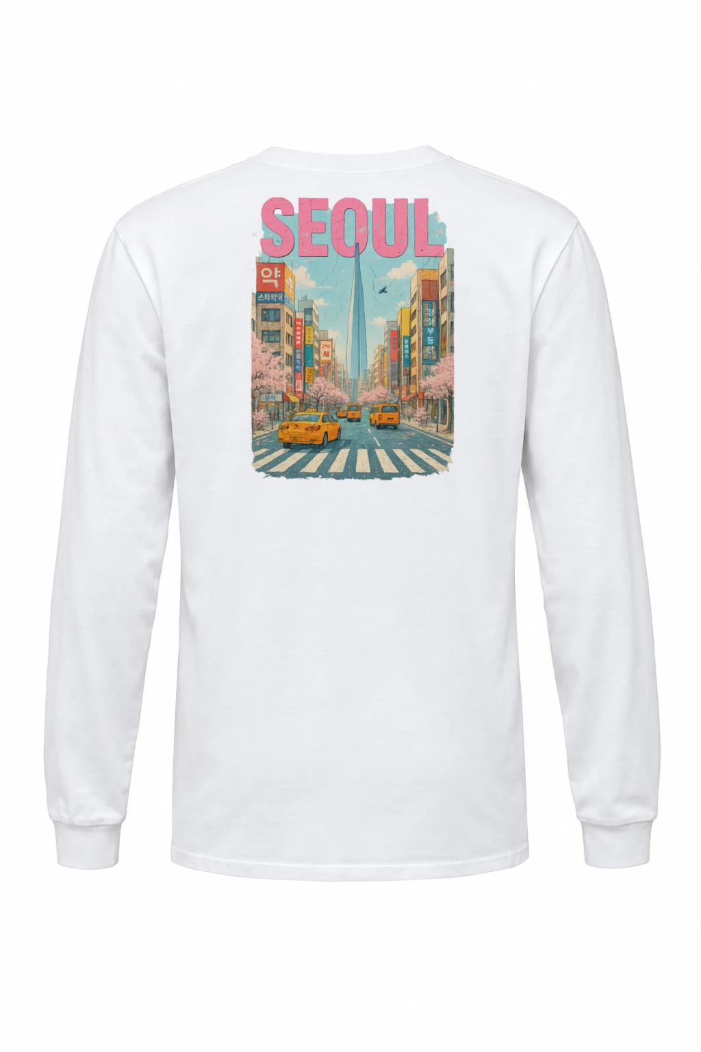 "Seoul Street Bloom" Unisex Longsleeve T-shirt | Gildan 2400