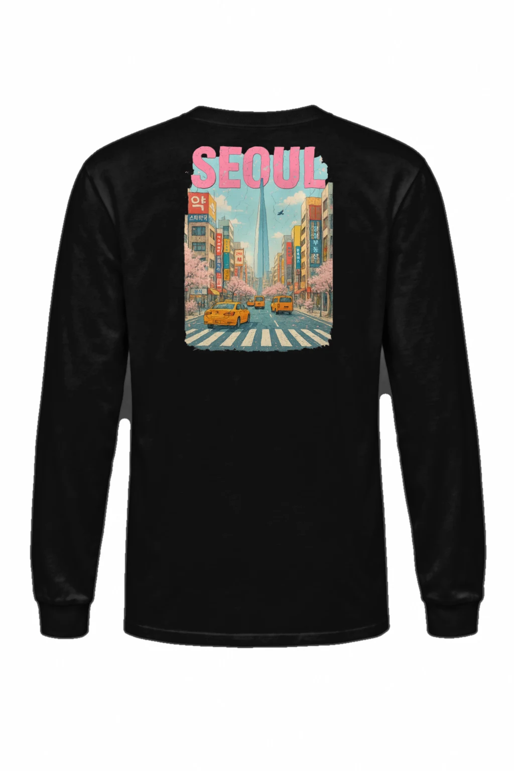 "Seoul Street Bloom" Unisex Longsleeve T-shirt | Gildan 2400