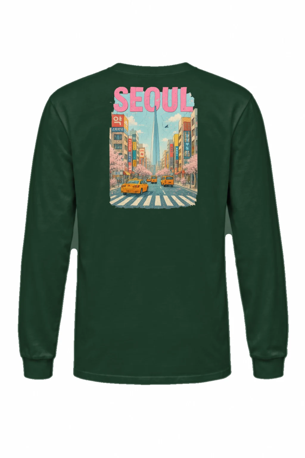 "Seoul Street Bloom" Unisex Longsleeve T-shirt | Gildan 2400