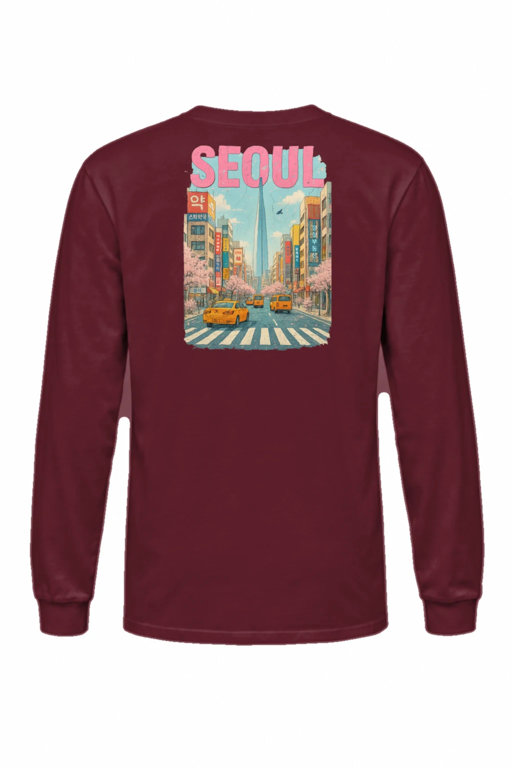 "Seoul Street Bloom" Unisex Longsleeve T-shirt | Gildan 2400