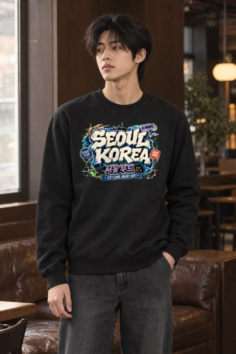 "Seoul Street Club" Heavy Blend Unisex Crewneck Sweatshirt | Gildan 18000