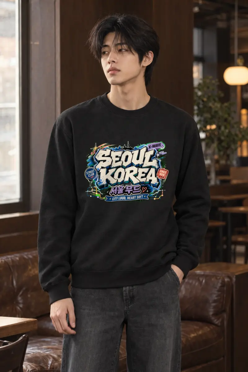"Seoul Street Club" Heavy Blend Unisex Crewneck Sweatshirt