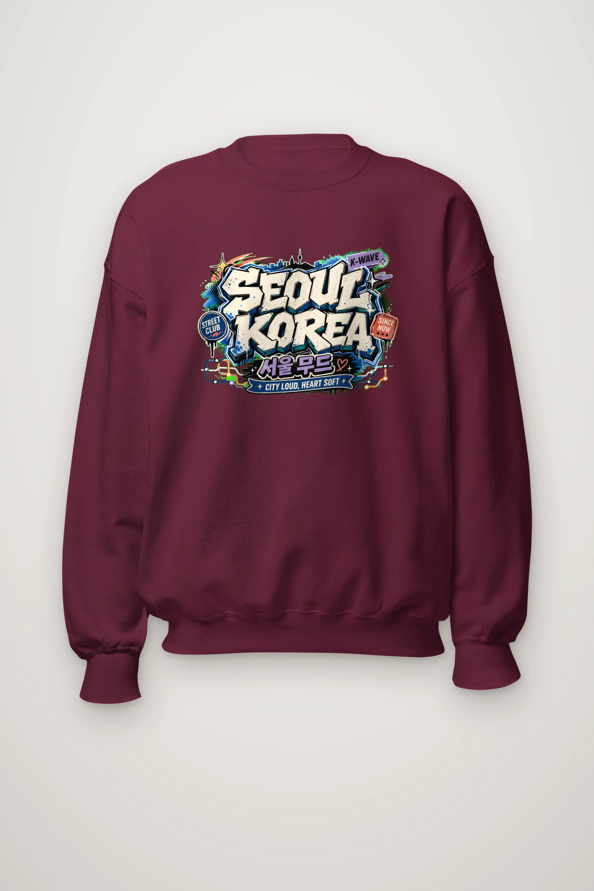 "Seoul Street Club" Heavy Blend Unisex Crewneck Sweatshirt