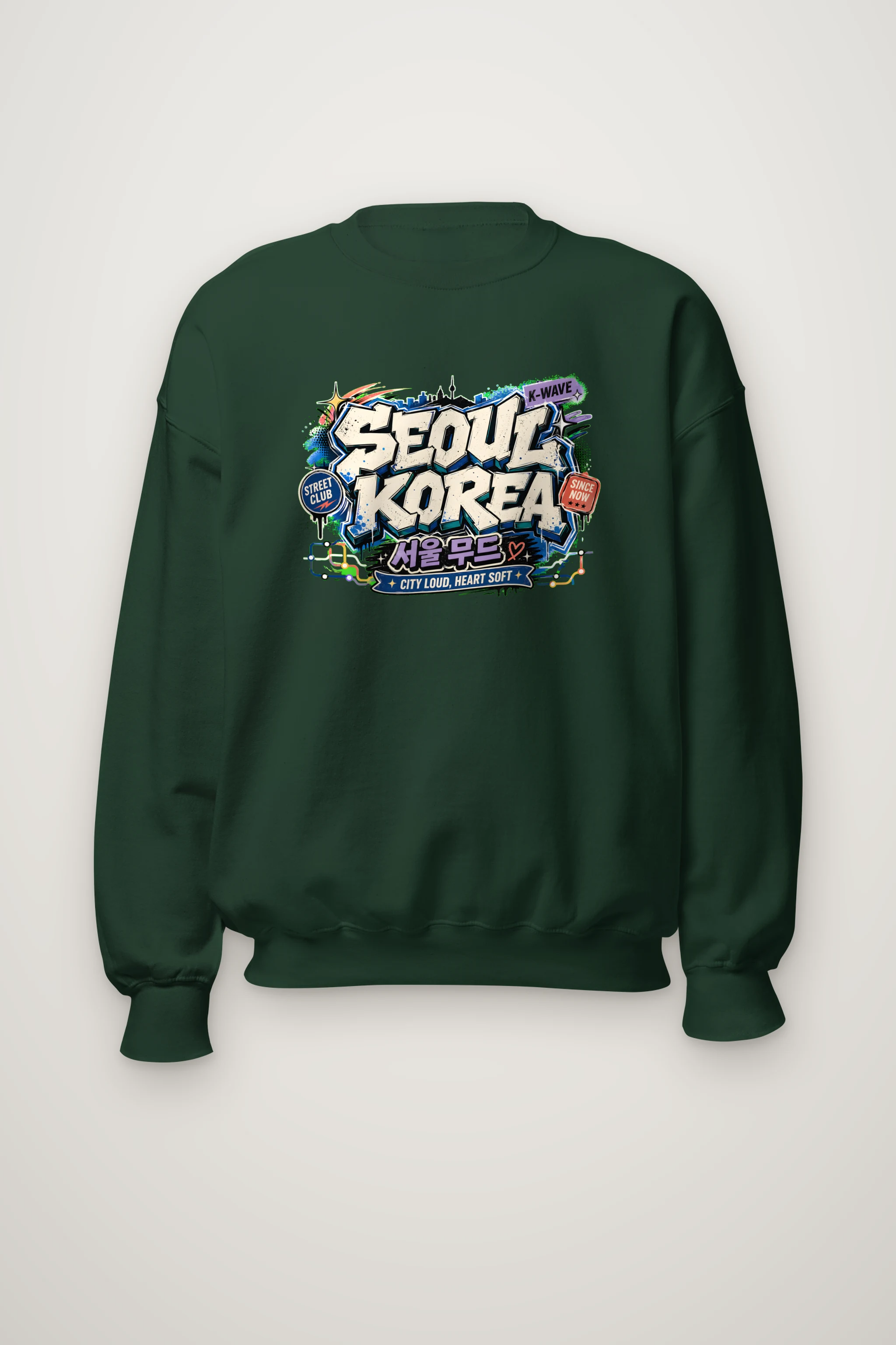 "Seoul Street Club" Heavy Blend Unisex Crewneck Sweatshirt