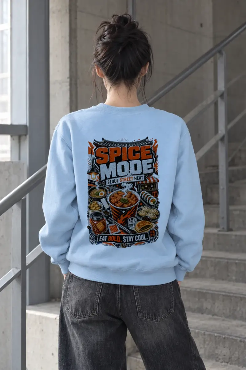 "Seoul Street Heat" Heavy Blend Unisex Crewneck Sweatshirt
