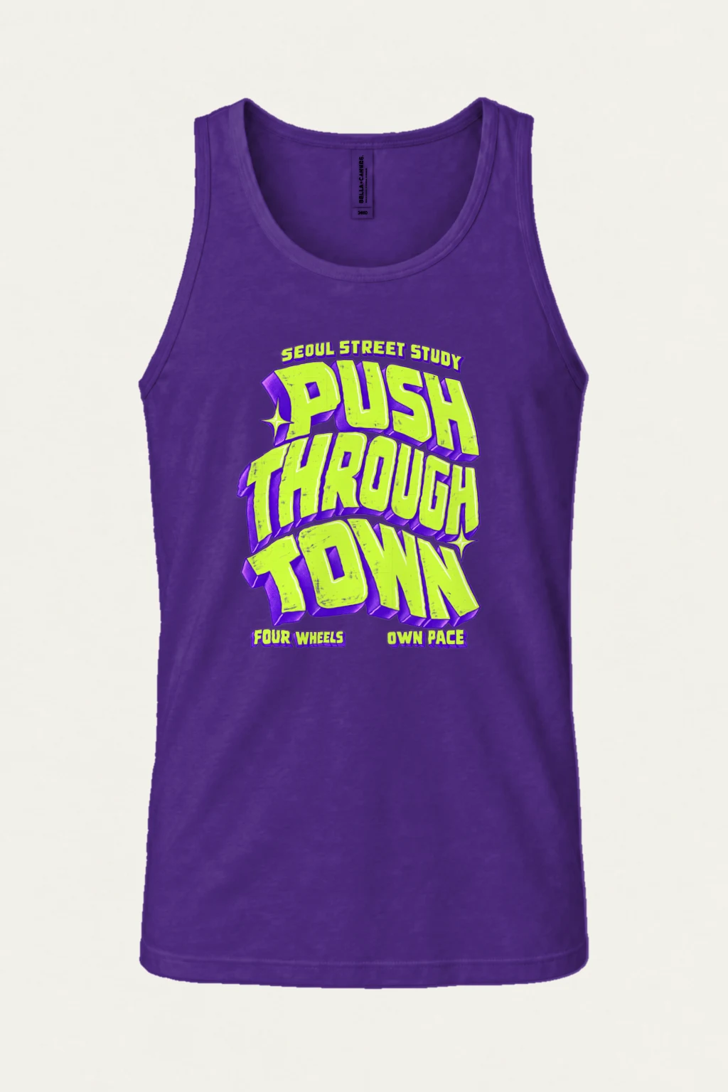 "Seoul Street Study Push Through Town" Unisex Jersey Tank