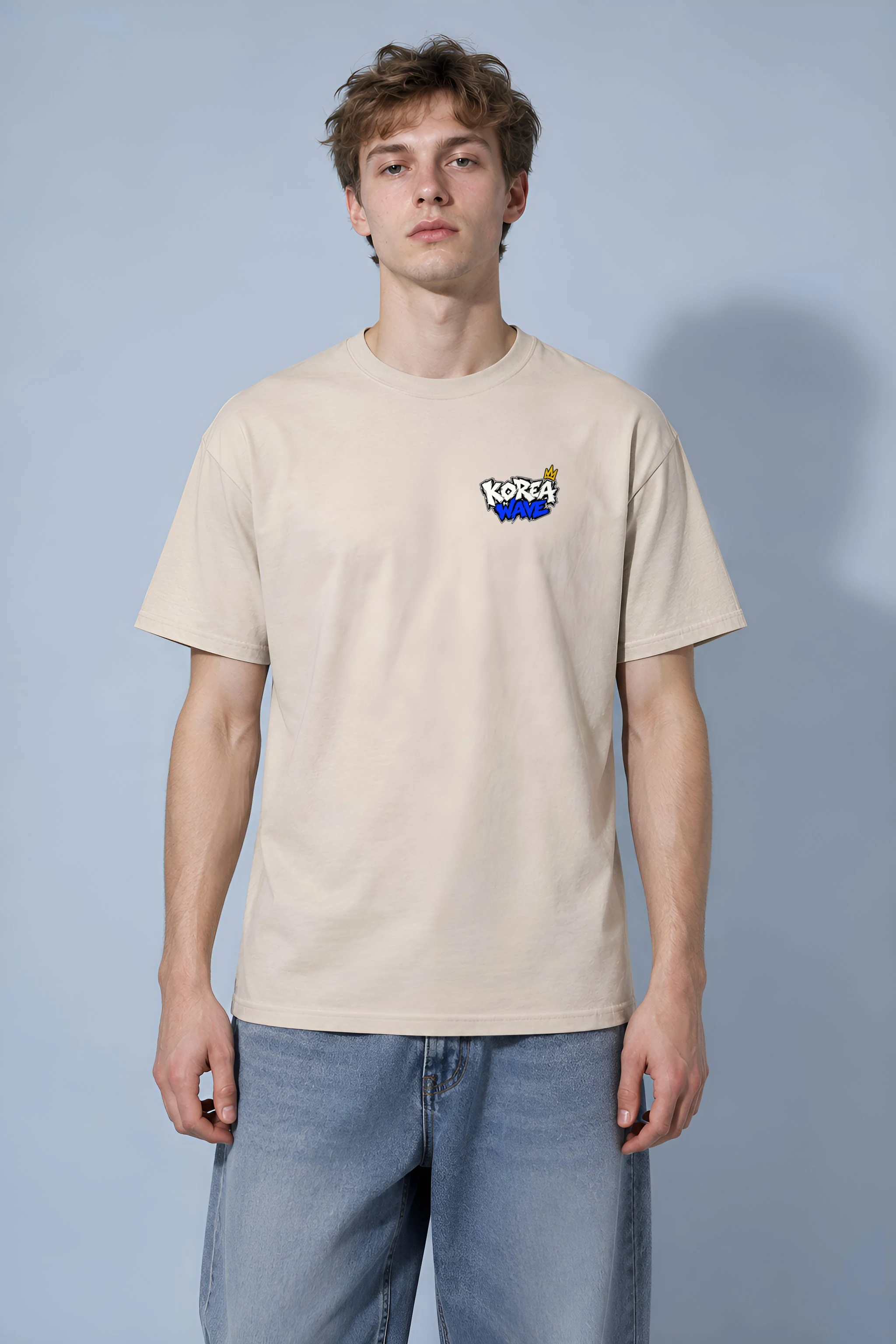 "Seoul Street Wave" Heavyweight Unisex Crewneck T-shirt