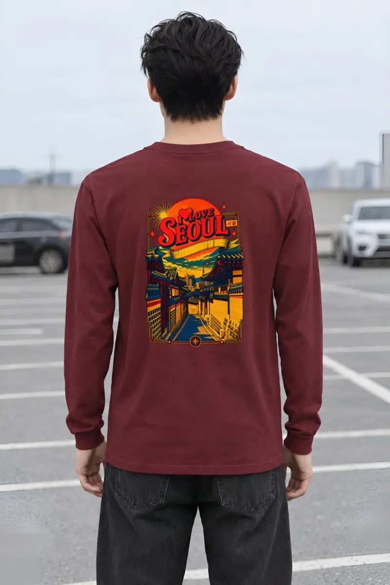"Seoul Streetscape" Unisex Longsleeve T-shirt