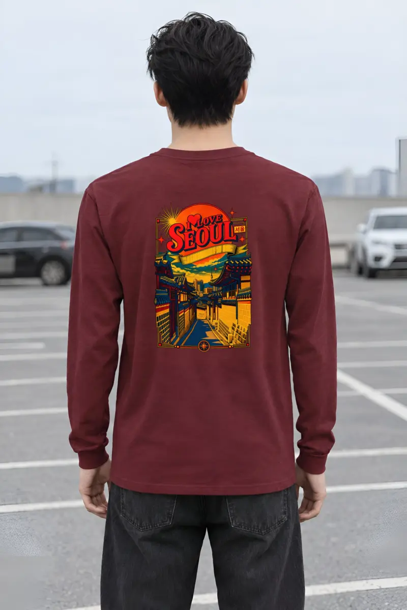 "Seoul Streetscape" Unisex Longsleeve T-shirt