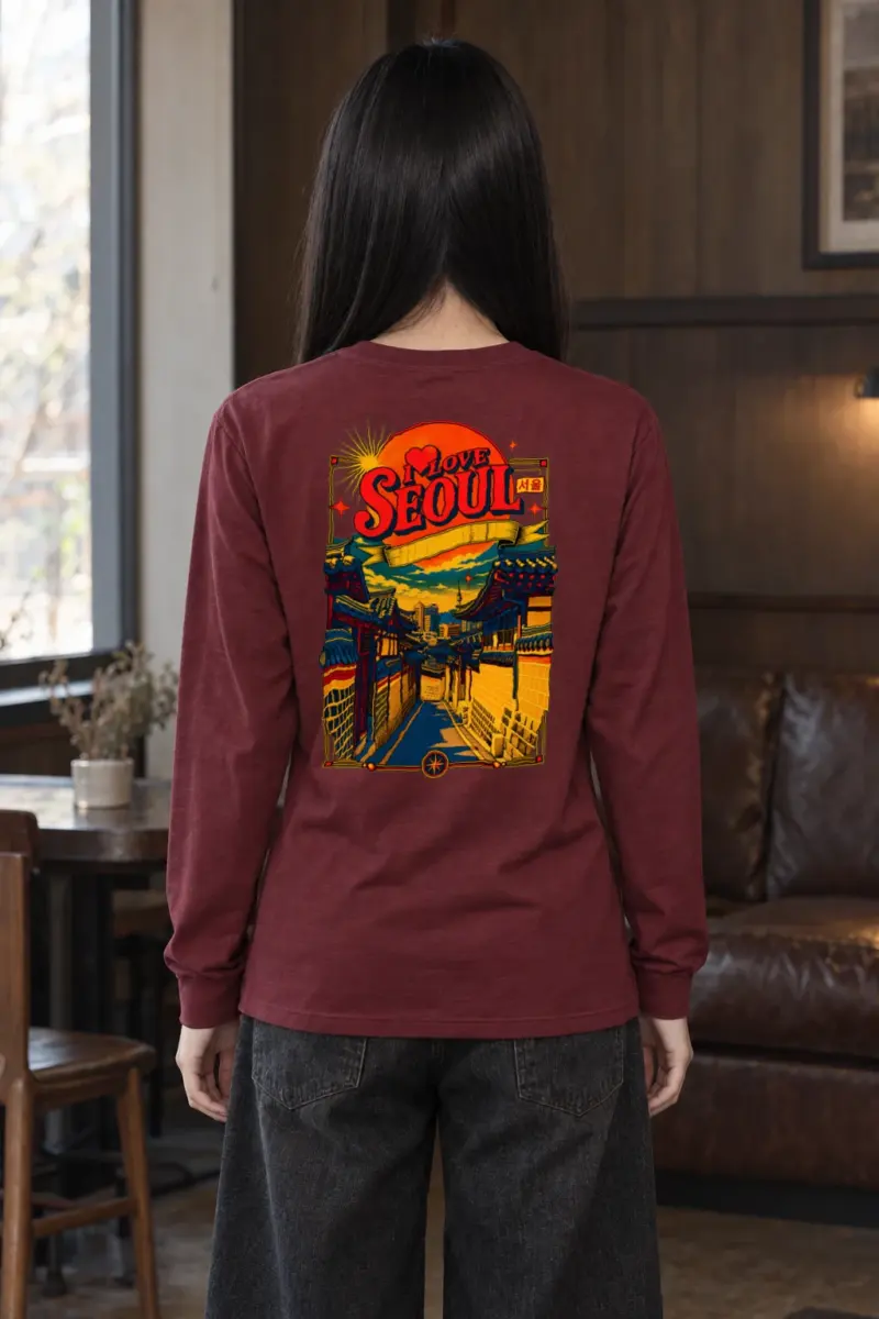 "Seoul Streetscape" Unisex Longsleeve T-shirt