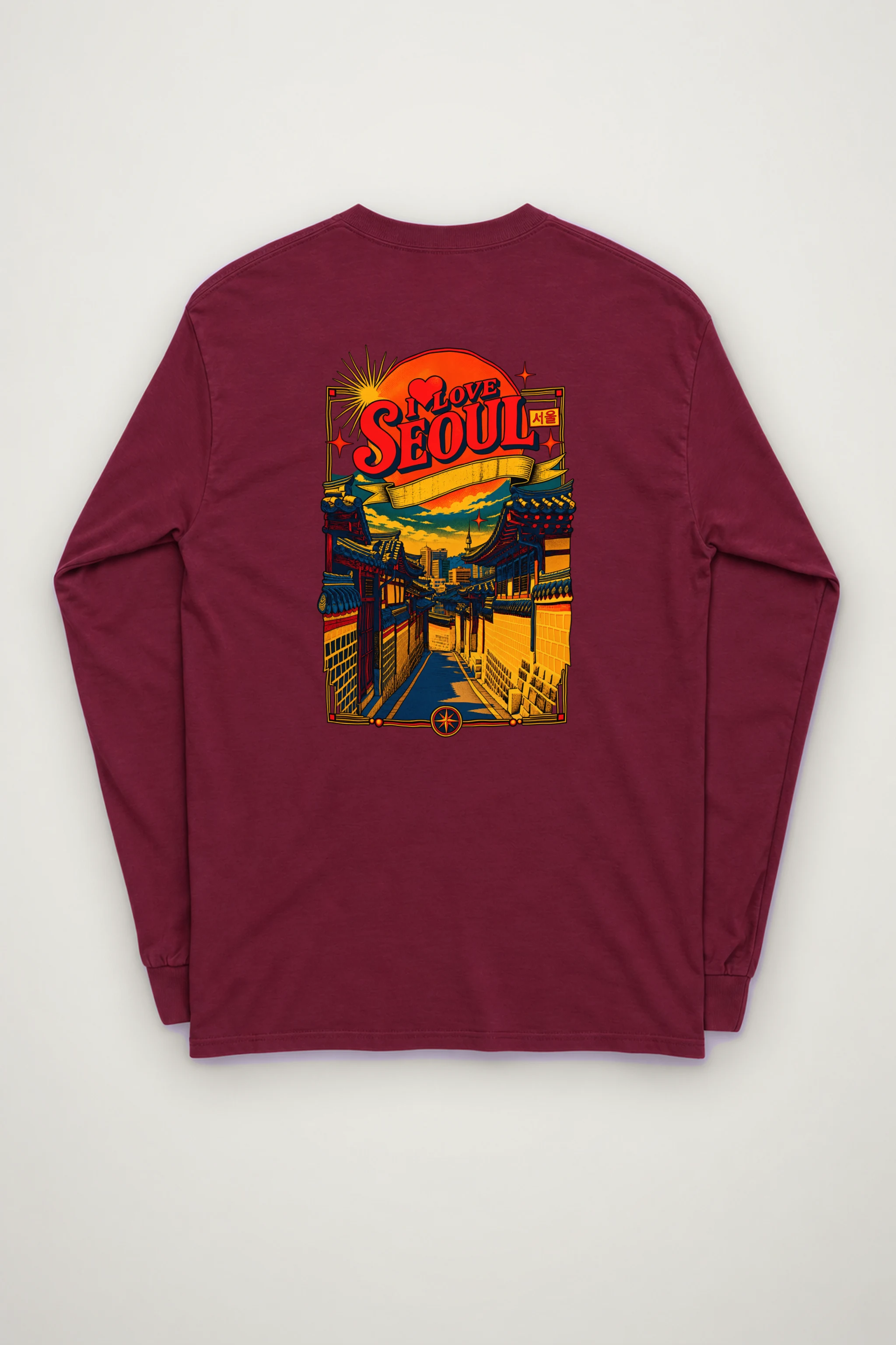 "Seoul Streetscape" Unisex Longsleeve T-shirt