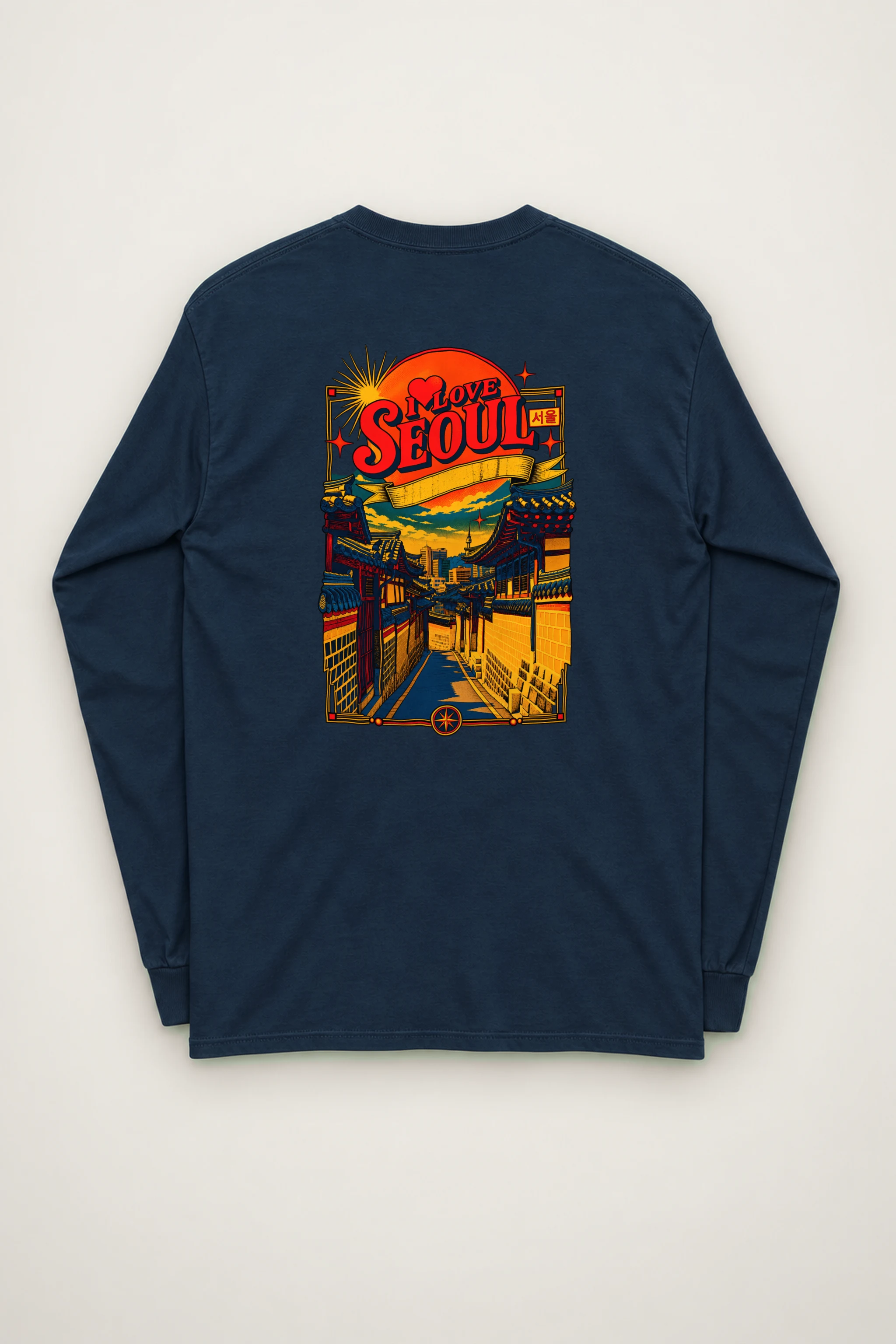 "Seoul Streetscape" Unisex Longsleeve T-shirt