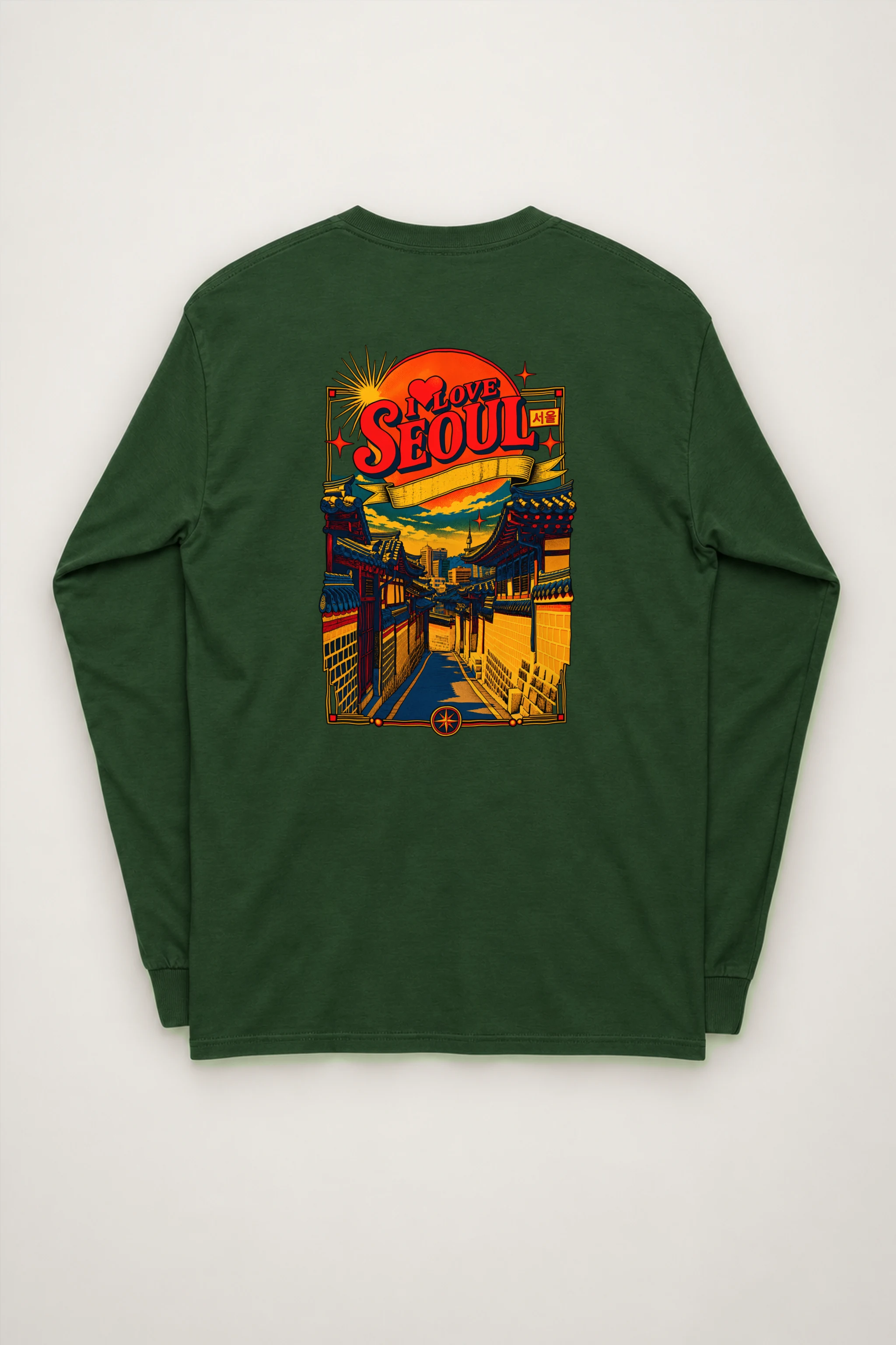 "Seoul Streetscape" Unisex Longsleeve T-shirt