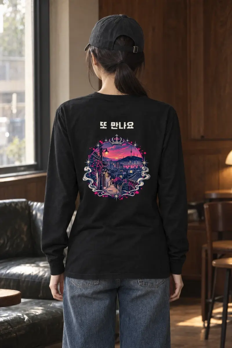 "Seoul Sunset Crown" Unisex Longsleeve T-shirt