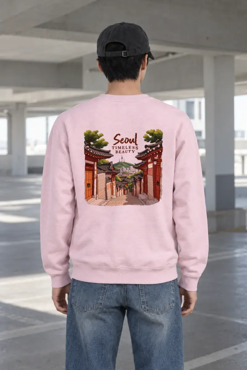"Seoul Timeless Beauty" Heavy Blend Unisex Crewneck Sweatshirt | Gildan 18000