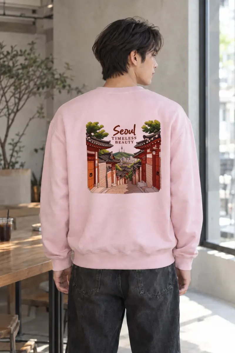 "Seoul Timeless Beauty" Heavy Blend Unisex Crewneck Sweatshirt | Gildan 18000