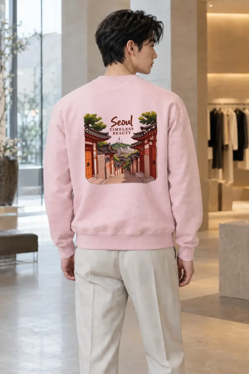 "Seoul Timeless Beauty" Heavy Blend Unisex Crewneck Sweatshirt | Gildan 18000