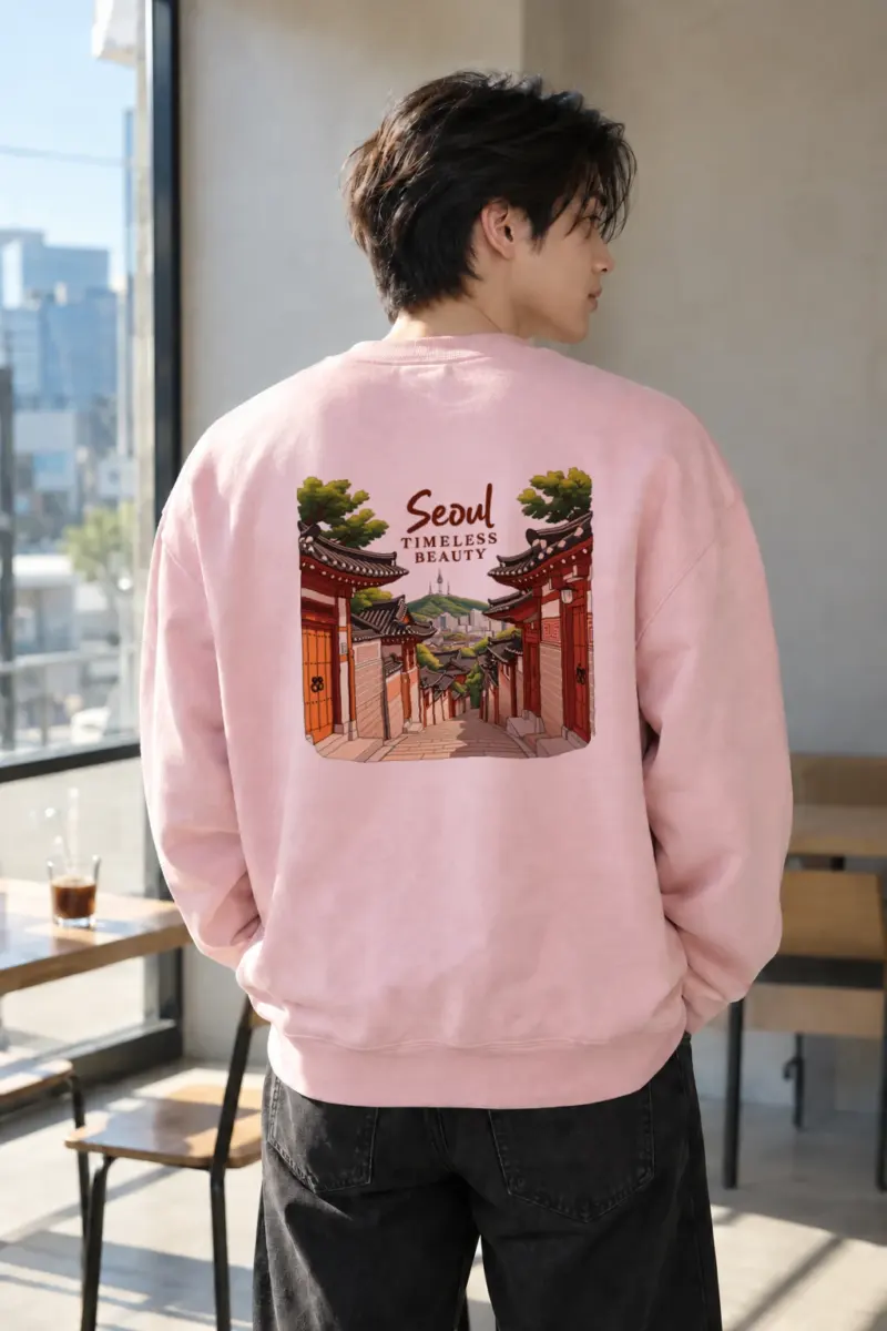 "Seoul Timeless Beauty" Heavy Blend Unisex Crewneck Sweatshirt | Gildan 18000