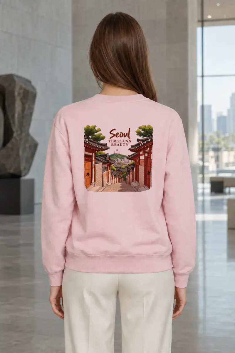 "Seoul Timeless Beauty" Heavy Blend Unisex Crewneck Sweatshirt | Gildan 18000