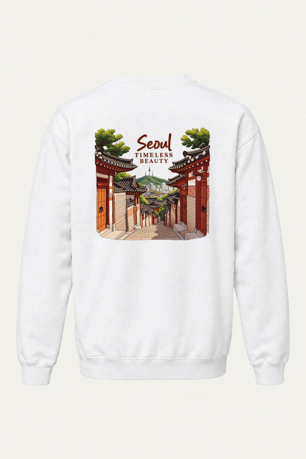 "Seoul Timeless Beauty" Heavy Blend Unisex Crewneck Sweatshirt | Gildan 18000