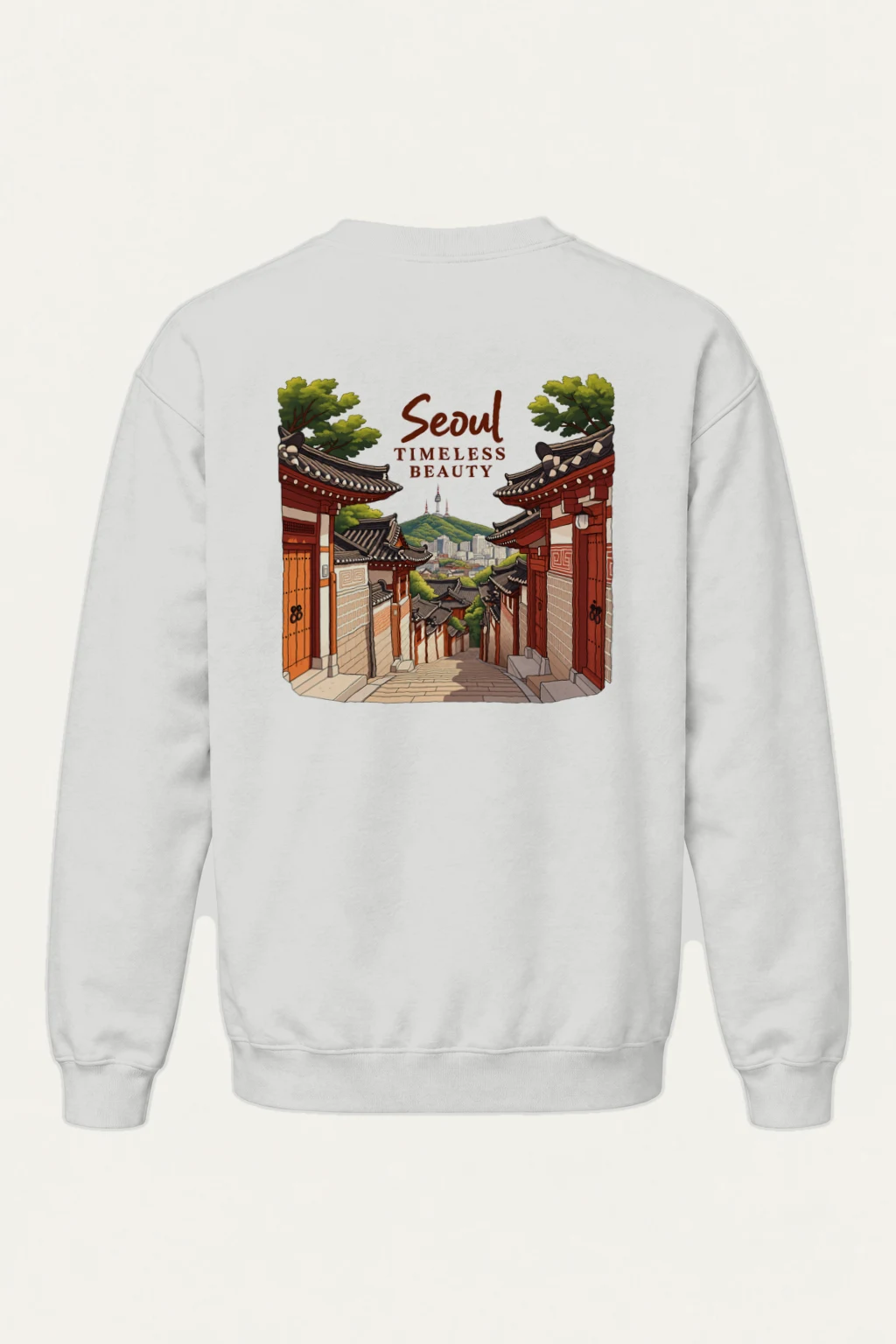 "Seoul Timeless Beauty" Heavy Blend Unisex Crewneck Sweatshirt | Gildan 18000