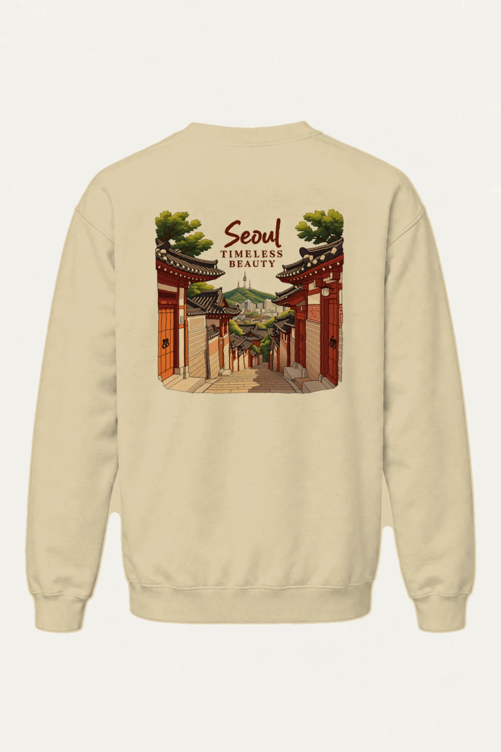 "Seoul Timeless Beauty" Heavy Blend Unisex Crewneck Sweatshirt | Gildan 18000